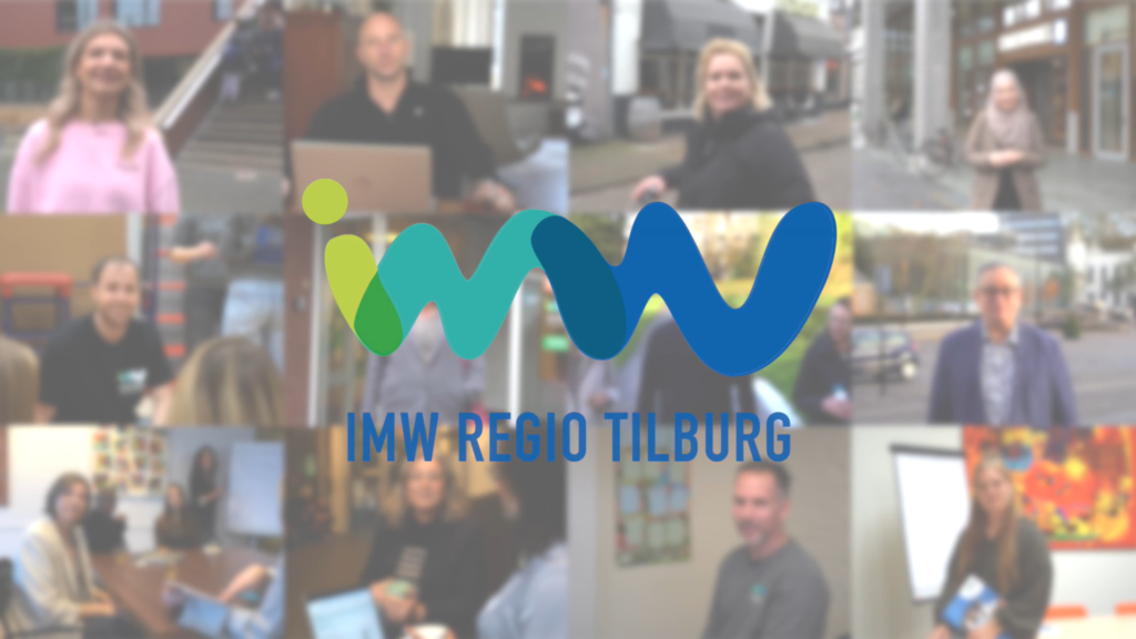 Je ziet een foto met verschillende medewerkers van IMW regio Tilburg. Als je op deze foto klikt, komt er een video in pop-up venster.